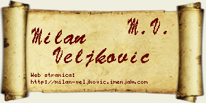 Milan Veljković vizit kartica